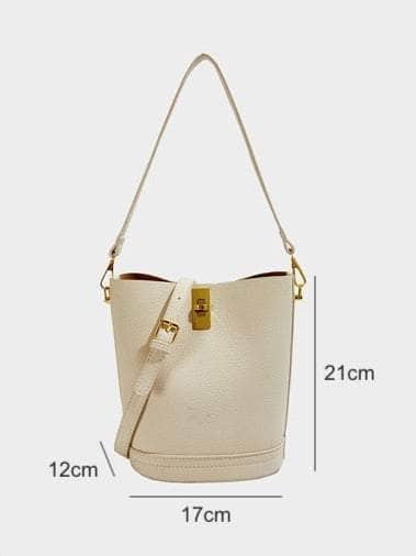 Sleek Shoulder Bucket Handbag