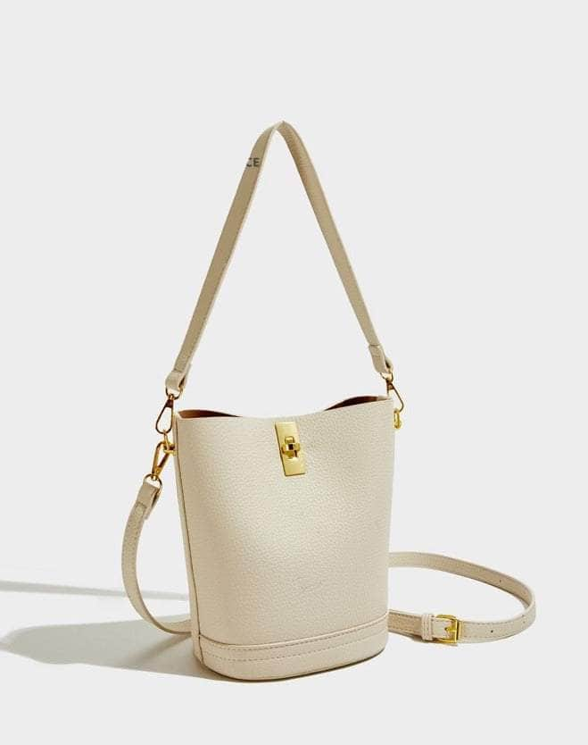 Sleek Shoulder Bucket Handbag