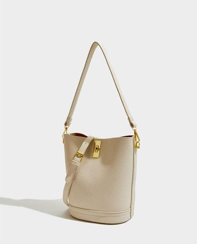 Sleek Shoulder Bucket Handbag