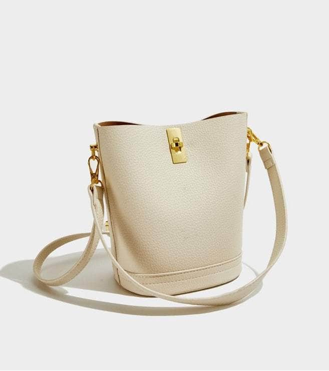 Sleek Shoulder Bucket Handbag