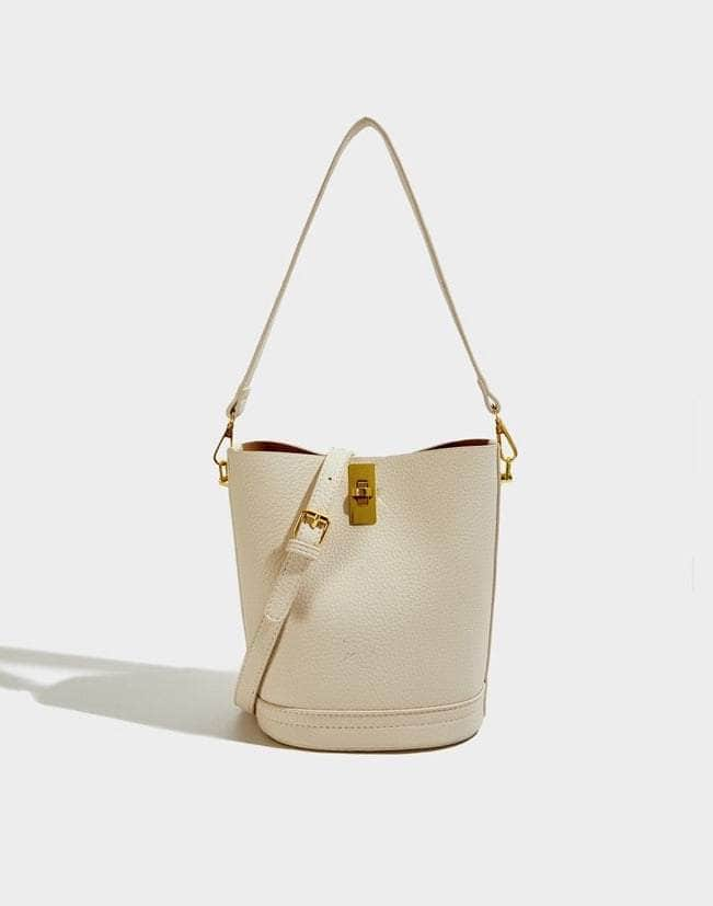 Sleek Shoulder Bucket Handbag