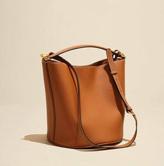 Sleek Shoulder Bucket Handbag