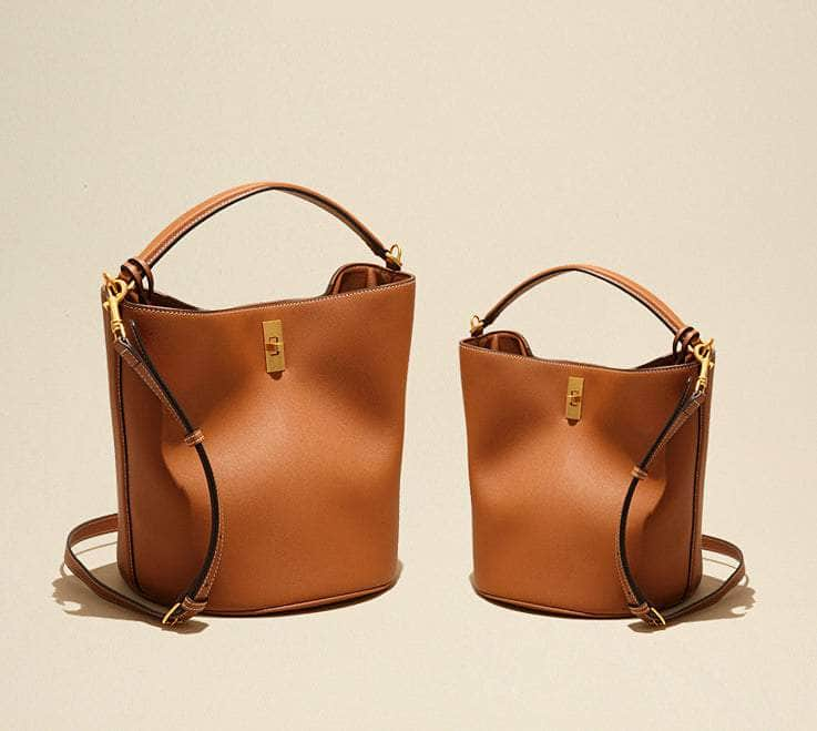 Sleek Shoulder Bucket Handbag