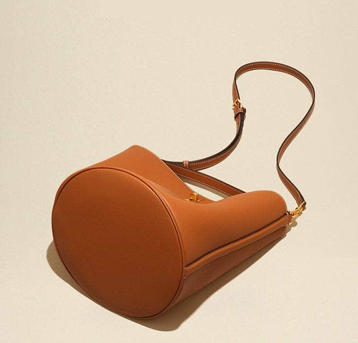 Sleek Shoulder Bucket Handbag