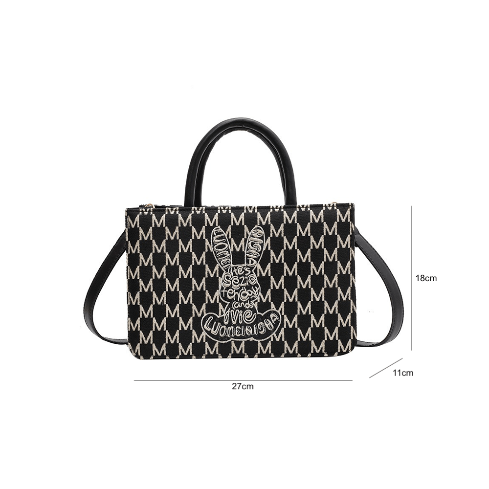 Sleek Shoulder Handbag adorned with Graphic Print