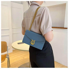 Sleek Square Bag with Fashionable Chain Strap