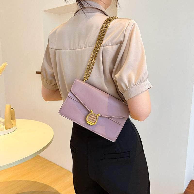 Sleek Square Bag with Fashionable Chain Strap