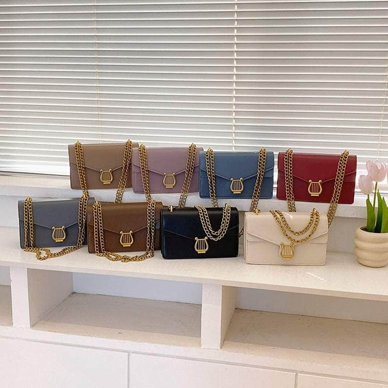 Sleek Square Bag with Fashionable Chain Strap