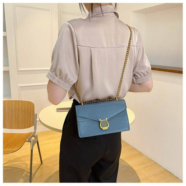 Sleek Square Bag with Fashionable Chain Strap