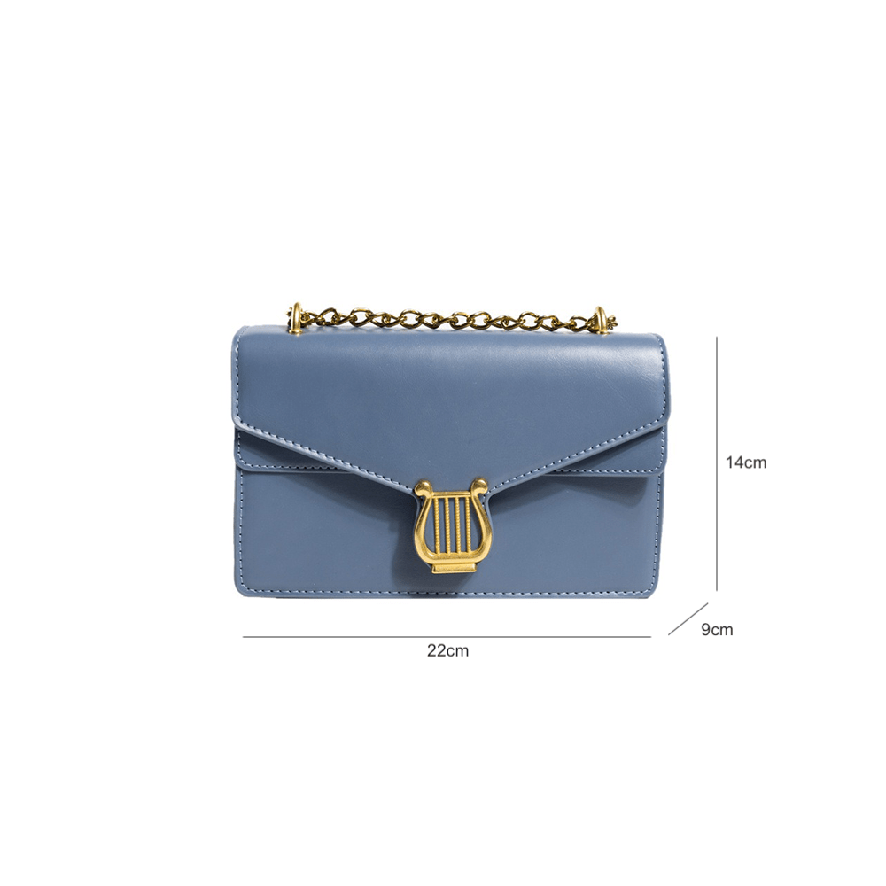 Sleek Square Bag with Fashionable Chain Strap