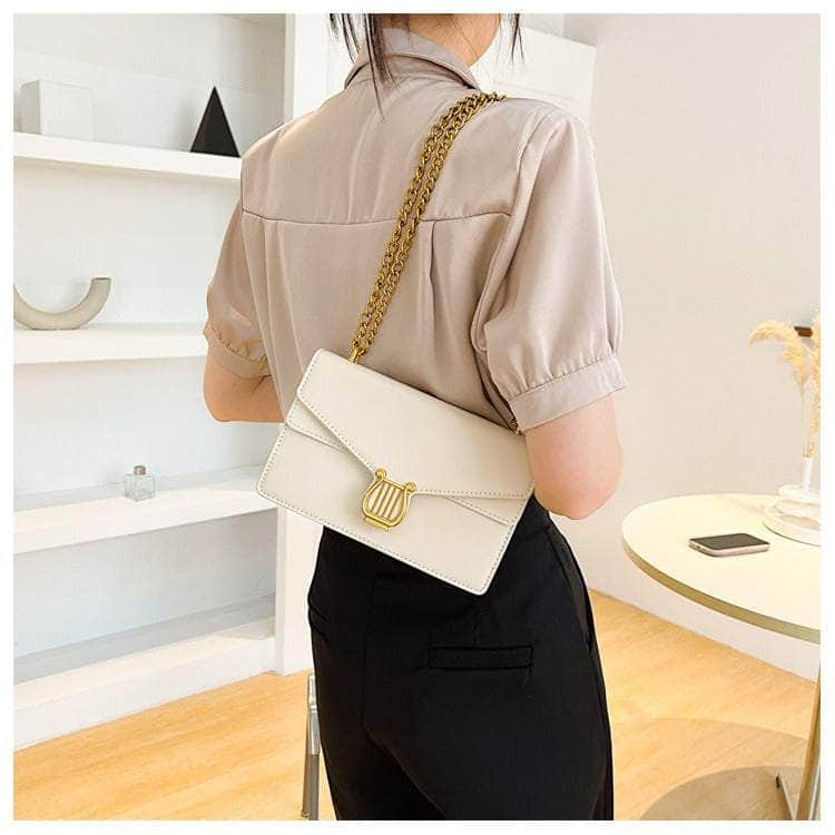 Sleek Square Bag with Fashionable Chain Strap