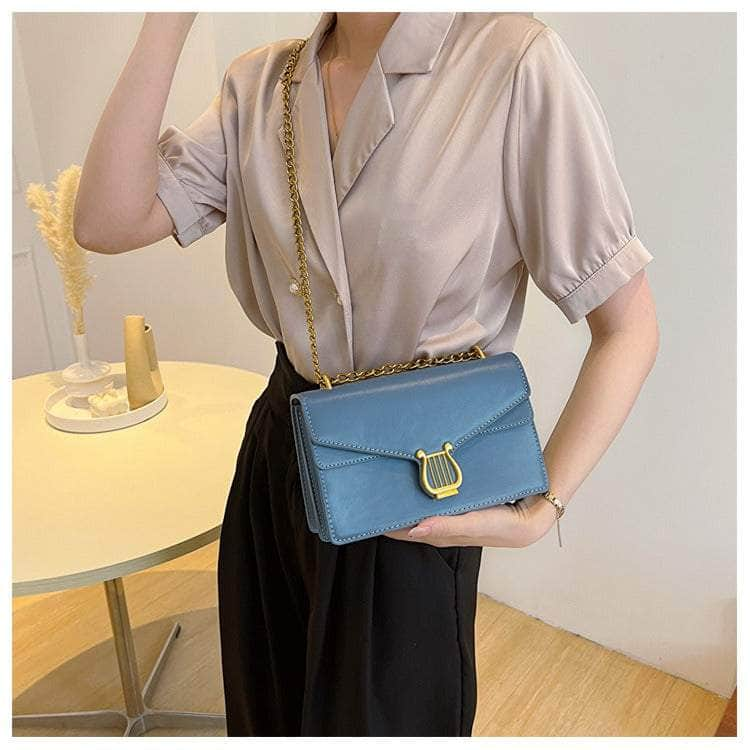 Sleek Square Bag with Fashionable Chain Strap