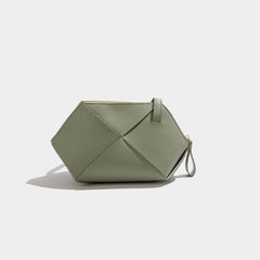 Sleek Woven Crossbody Bag Green
