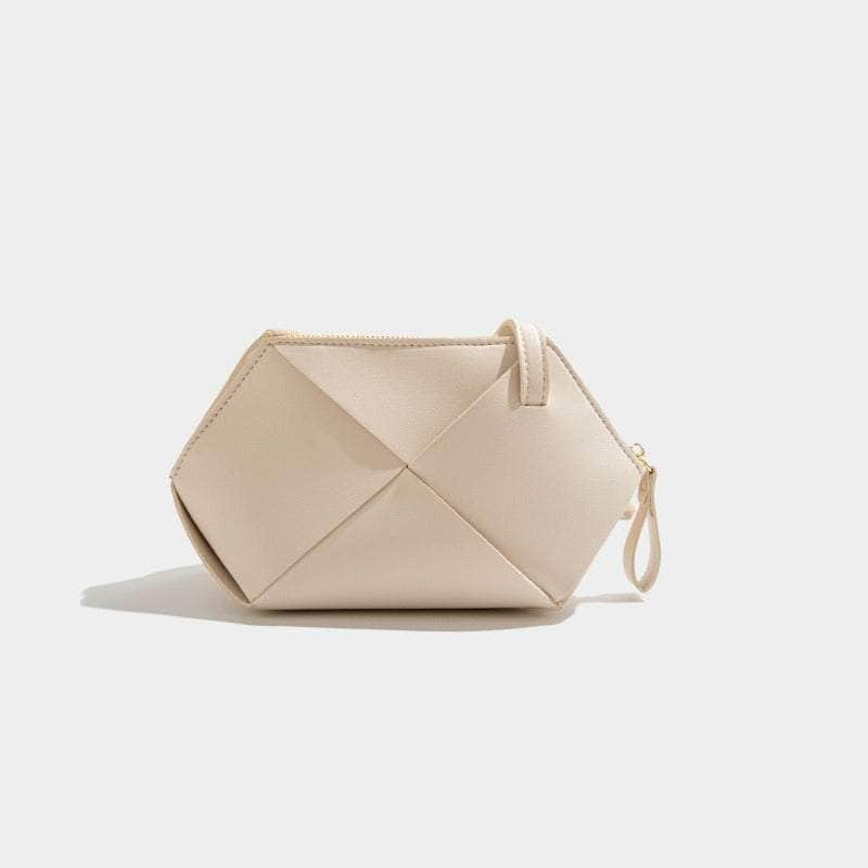 Sleek Woven Crossbody Bag White