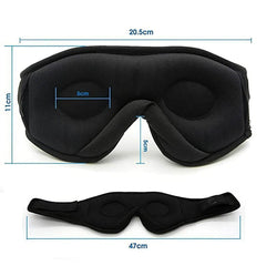 Sleep Headphones Bluetooth 3D Eye Mask - Music Play Sleeping Headphones with Built-in HD Speaker black