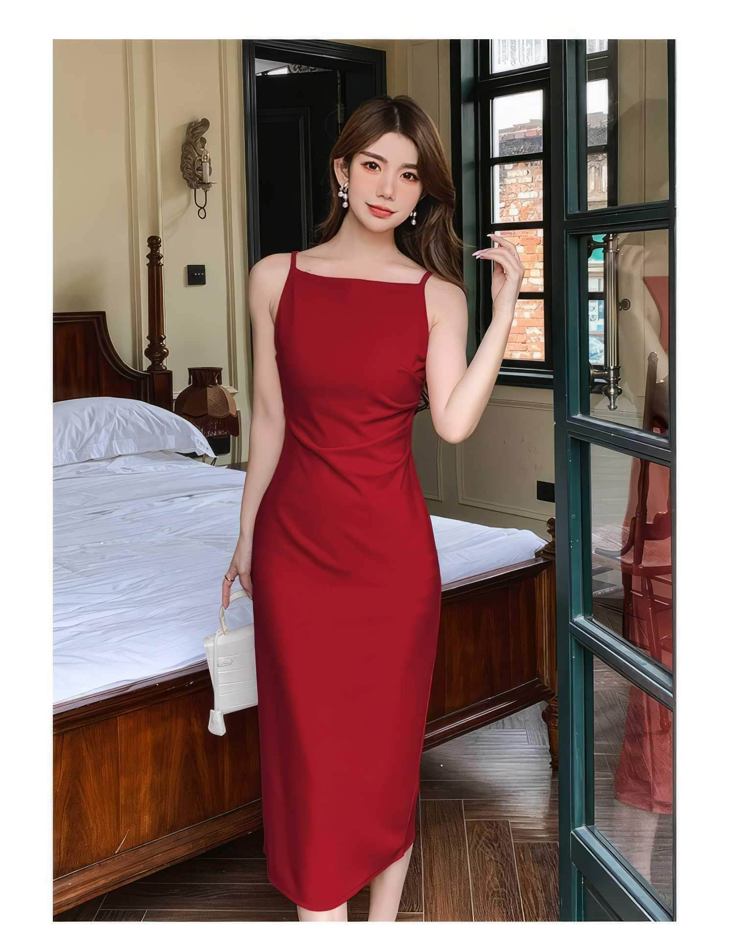 Sleeveless High Waist Side Slit Dress