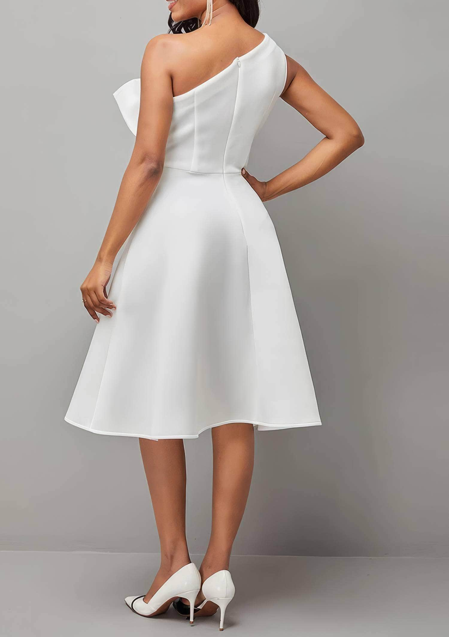 Sleeveless Ruched A-Line Pleated Skater Dress