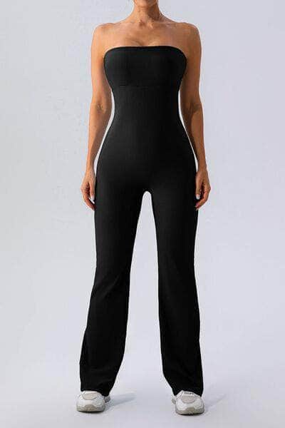 Sleeveless Straight Active Jumpsuit Black / S