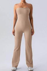 Sleeveless Straight Active Jumpsuit Camel / S