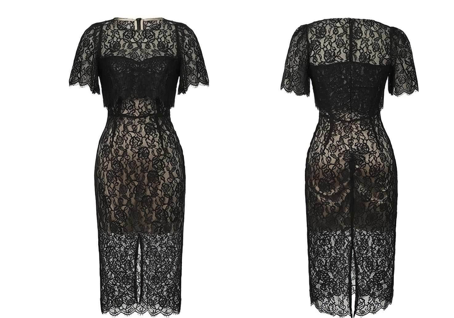 Slim Fit Lace Detailed Midi Dress