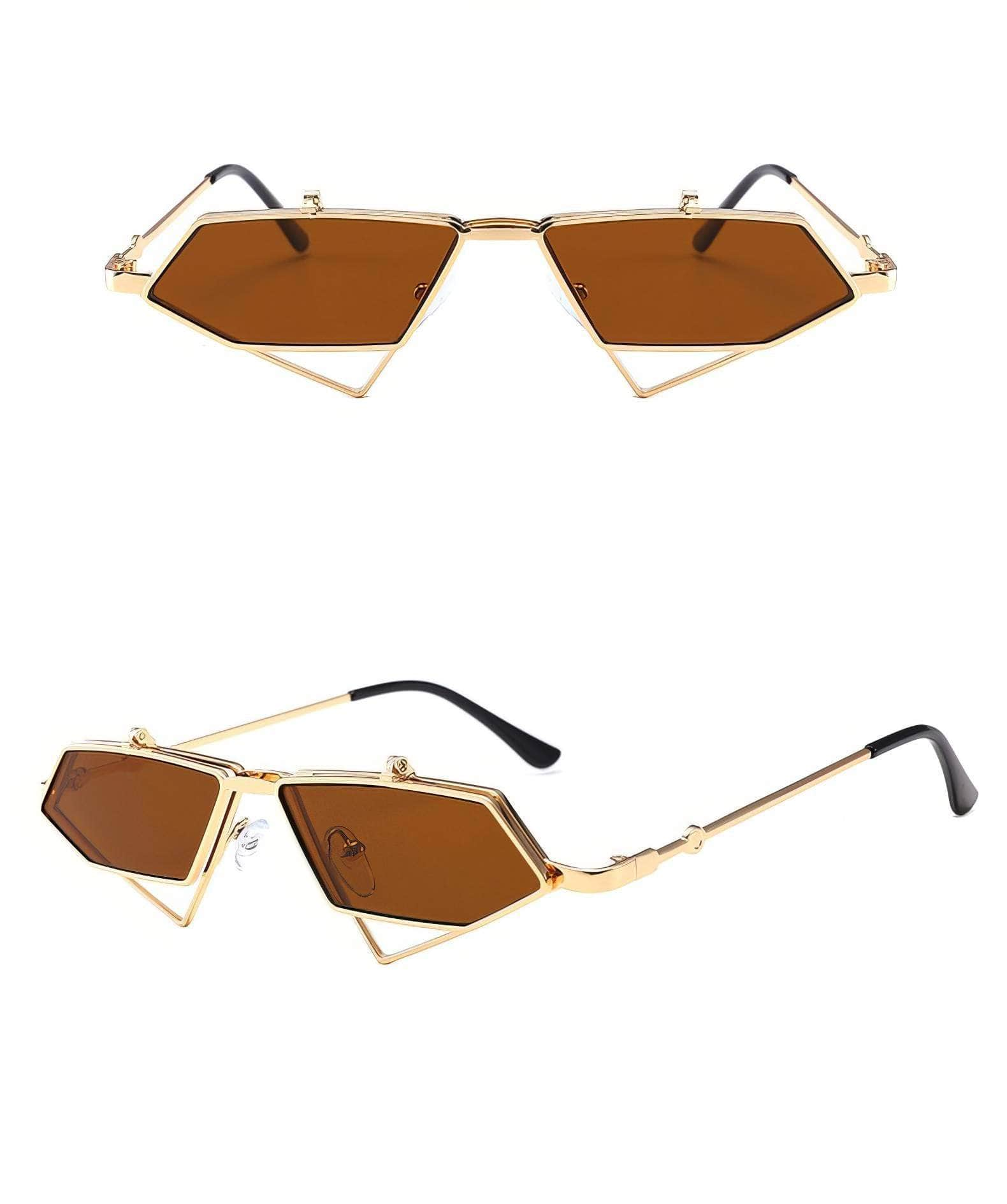 Small Punk Triangle Frame Sunglasses