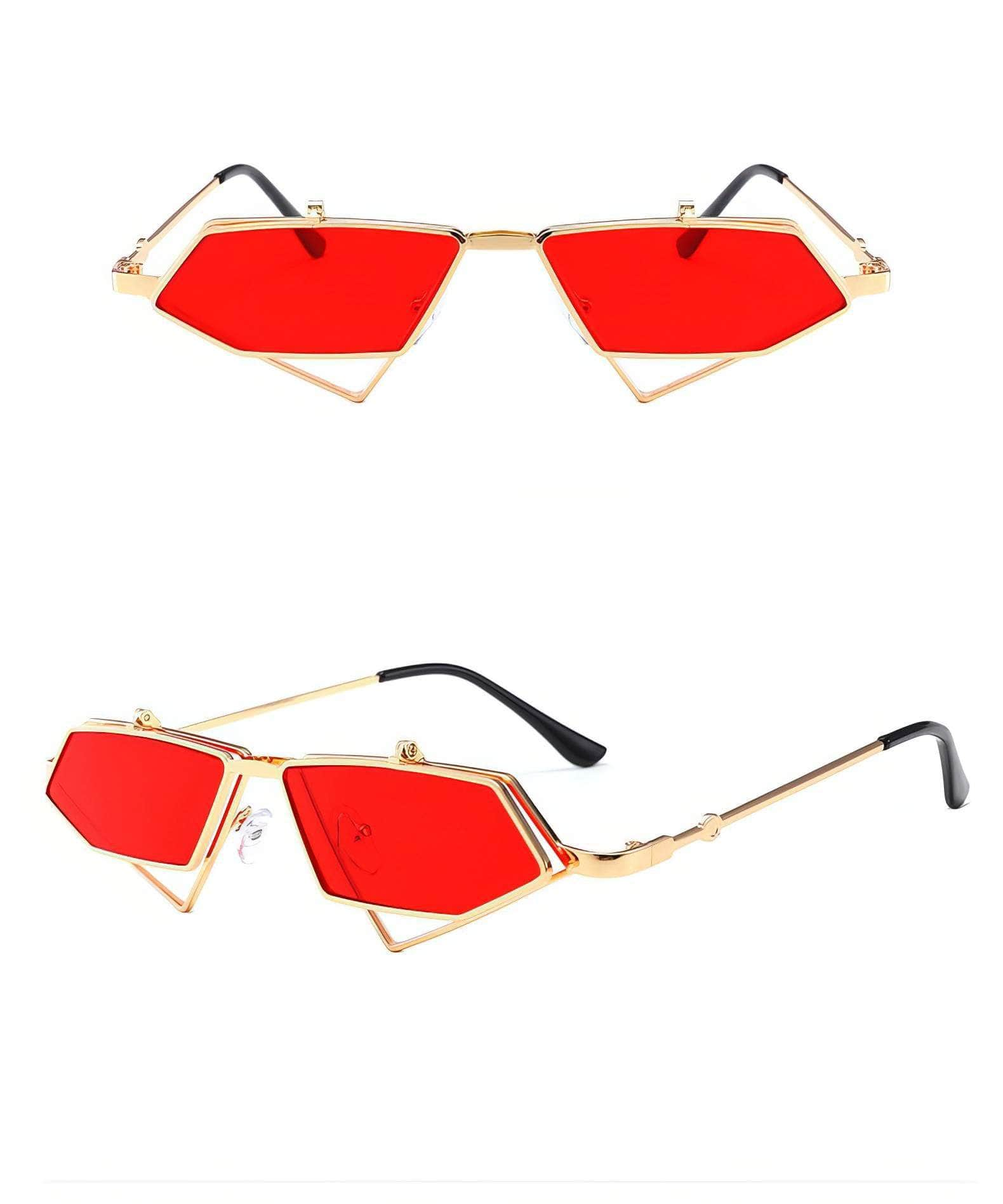 Small Punk Triangle Frame Sunglasses