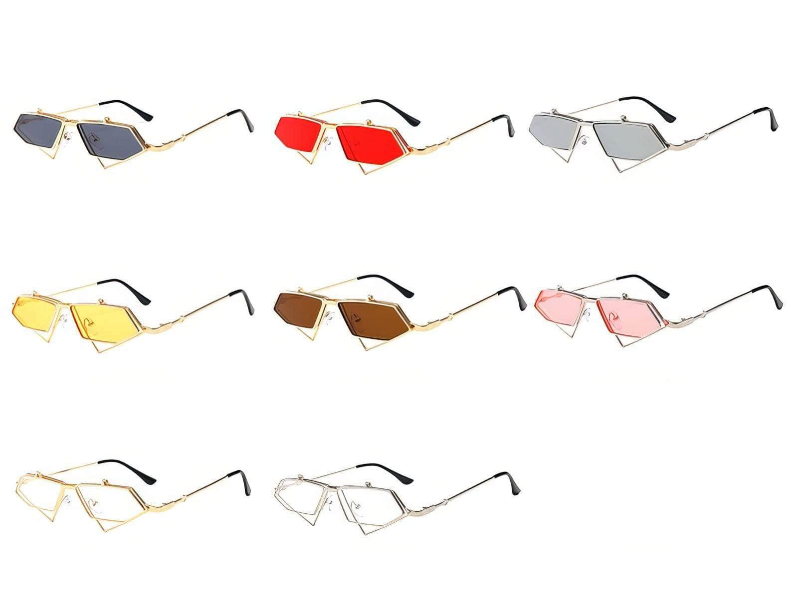 Small Punk Triangle Frame Sunglasses