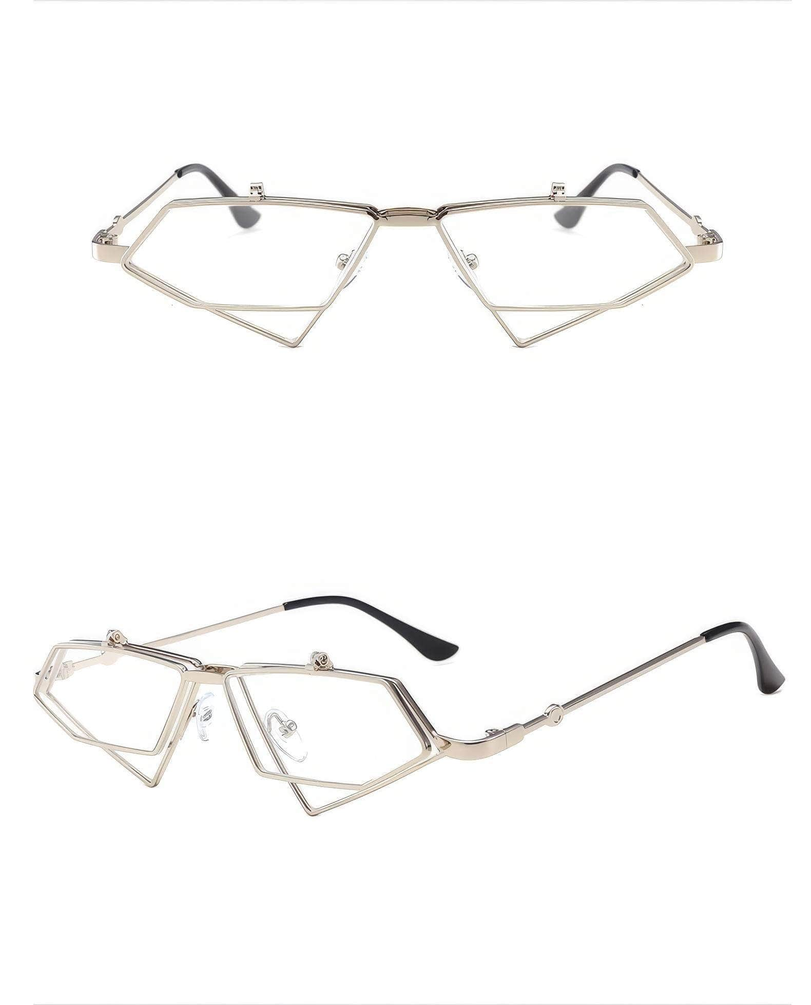 Small Punk Triangle Frame Sunglasses