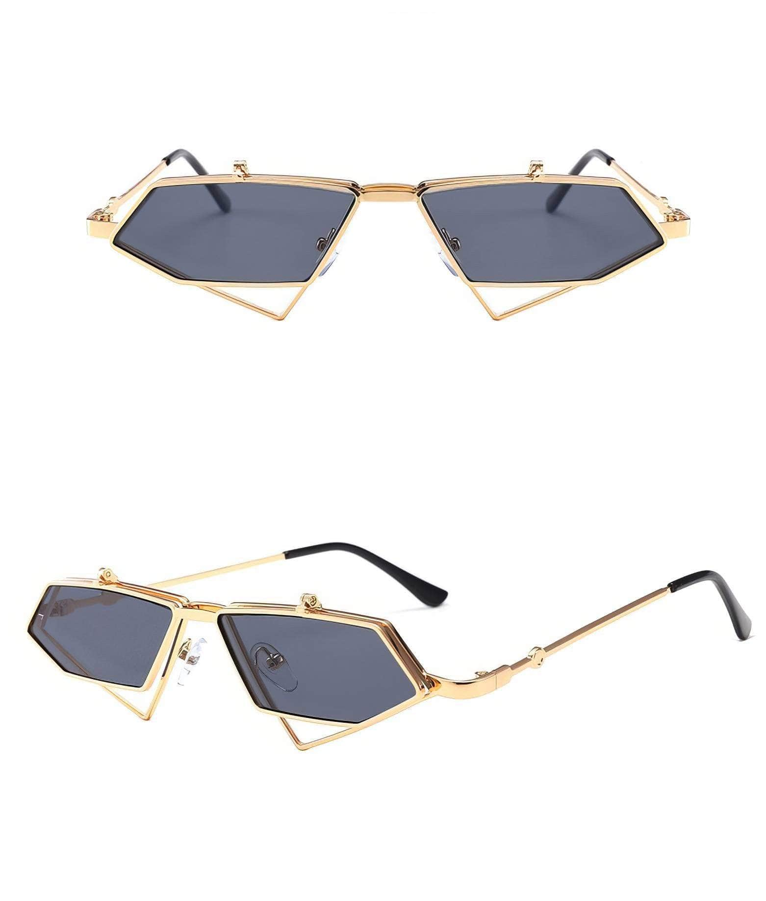 Small Punk Triangle Frame Sunglasses