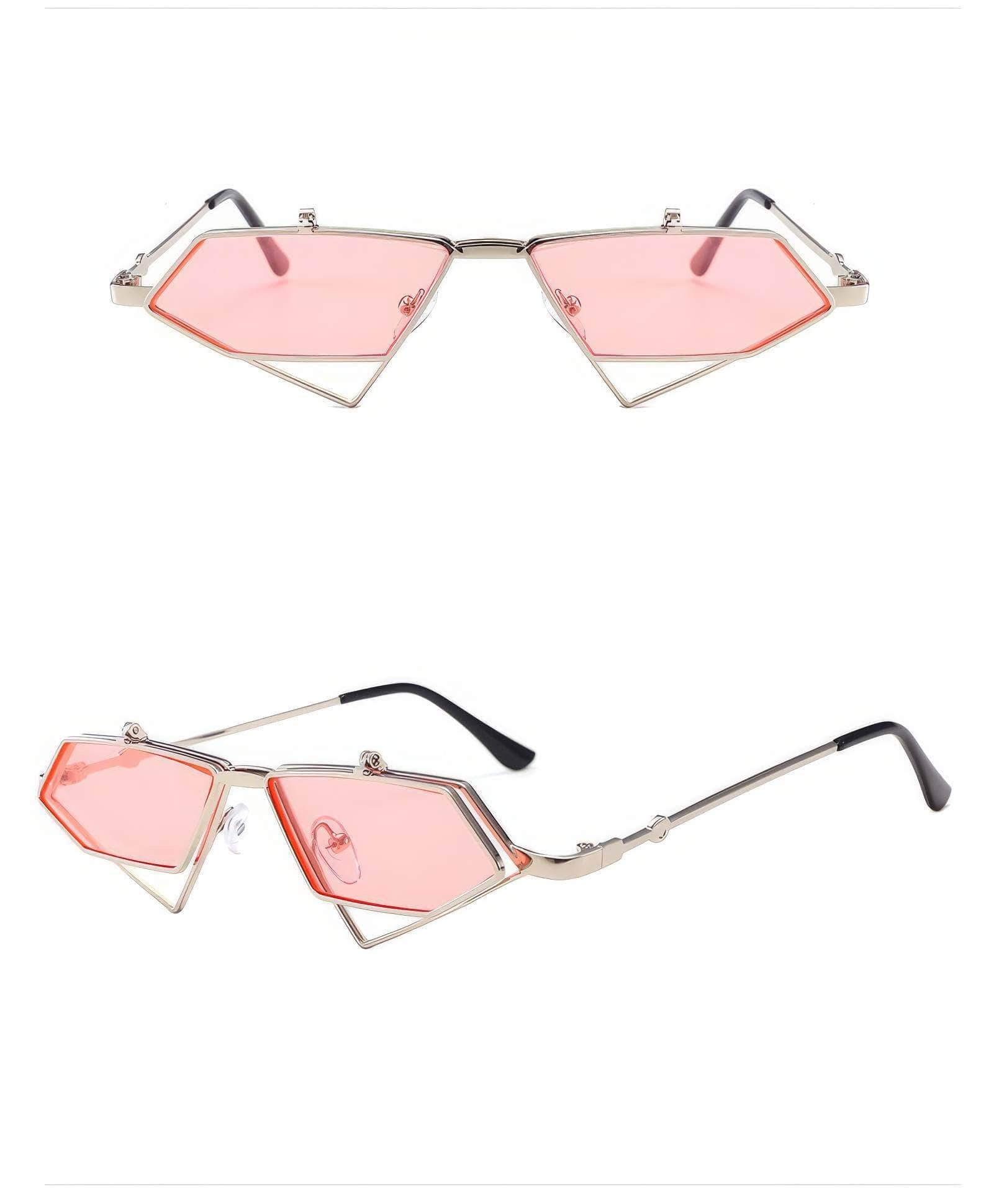 Small Punk Triangle Frame Sunglasses