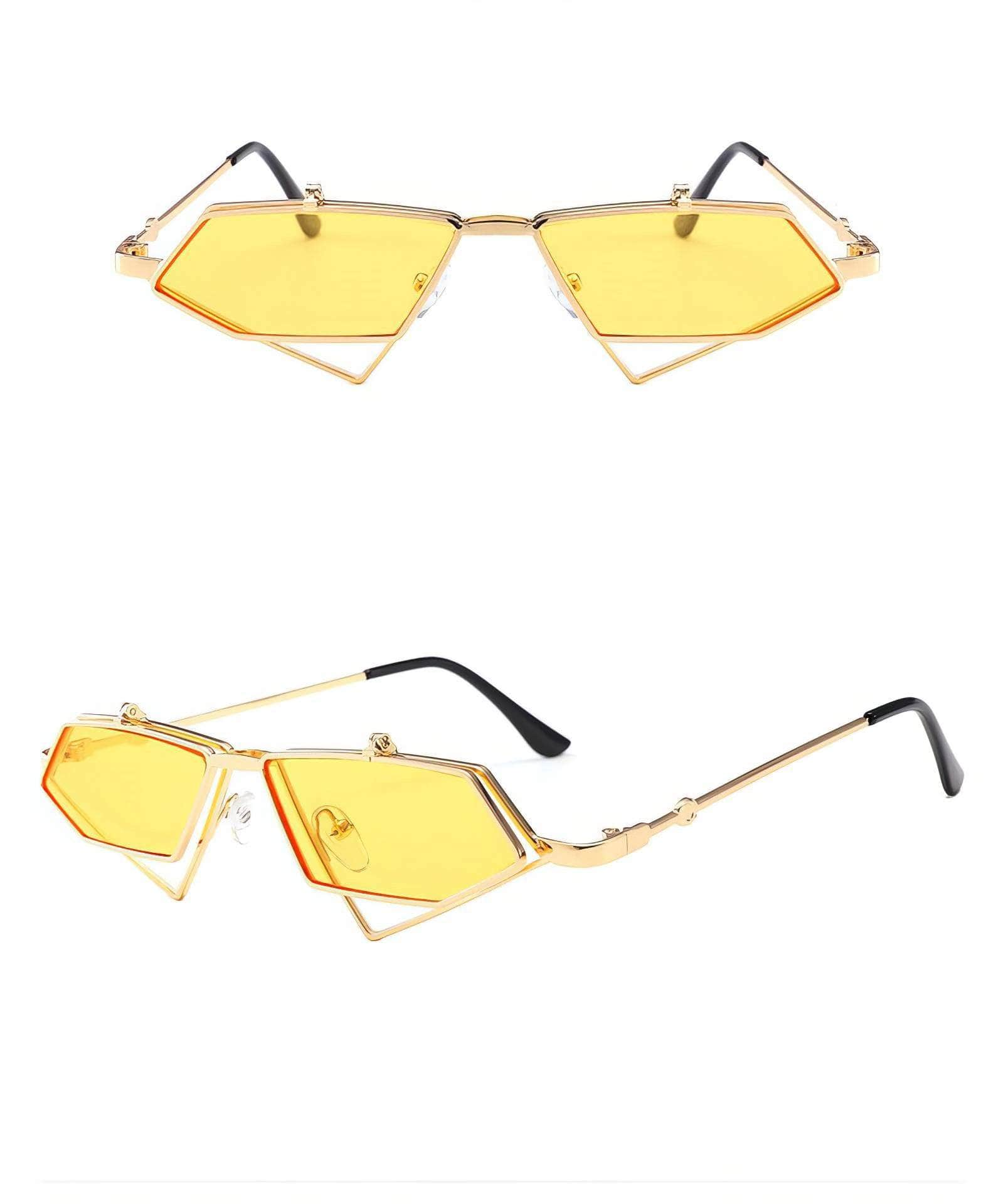 Small Punk Triangle Frame Sunglasses