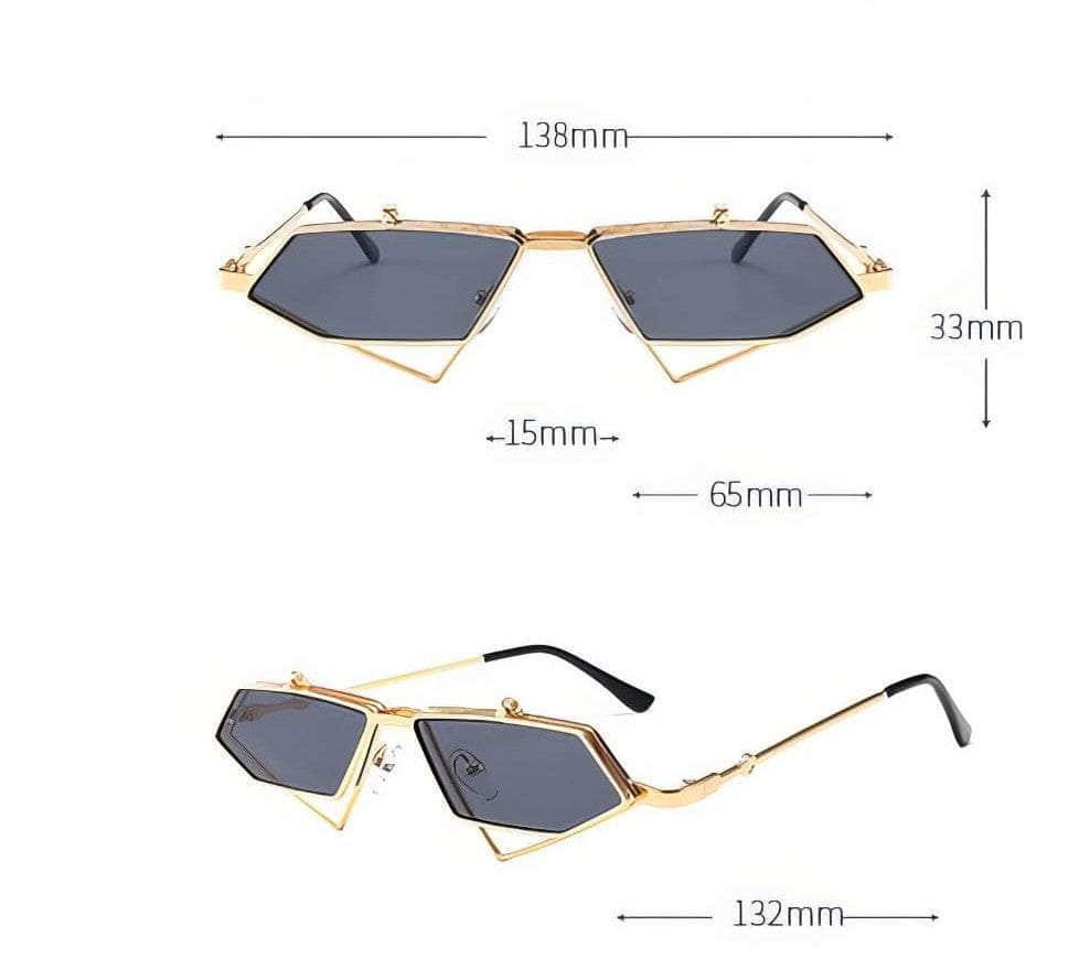 Small Punk Triangle Frame Sunglasses