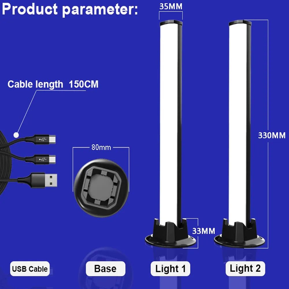 Smart LED RGB Music Lamp: App Control for TV, Gaming, Desktop Decor