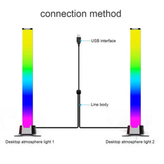 Smart LED RGB Music Lamp: App Control for TV, Gaming, Desktop Decor