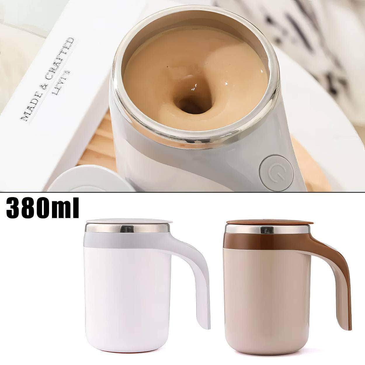 Smart Mixer - Stainless Steel, New Mark Cup, Magnetic Rotating Blender, Auto Stirring Cup, Coffee Milk Mixing, Cup Warmer Bottle