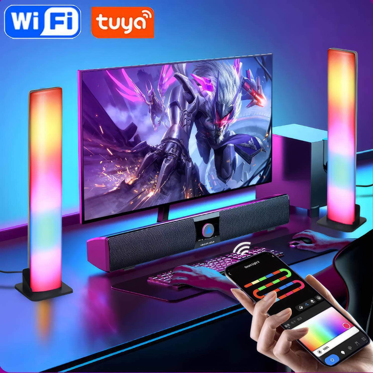 Smart RGB LED Light Bars: Tuya WiFi, Music Sync, Alexa & Google Home Smart lights - 2pcs