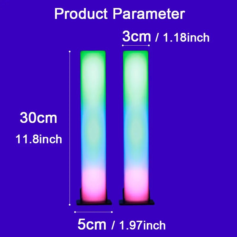 Smart RGB LED Light Bars - Tuya WiFi, Music Sync, TV Backlights for Gaming, PC, Room Decoration - Works with Alexa and Google Home Smart lights - 2pcs