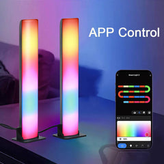 Smart RGB LED Light Bars - Tuya WiFi, Music Sync, TV Backlights for Gaming, PC, Room Decoration - Works with Alexa and Google Home Smart lights - 2pcs