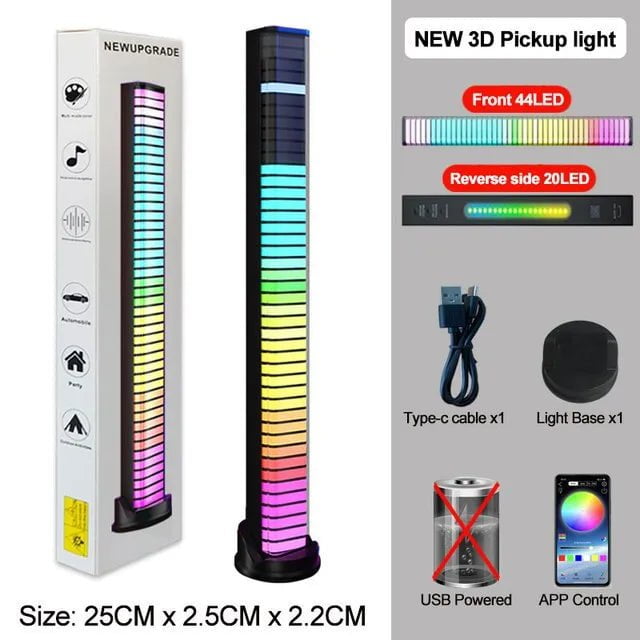 Smart RGB Pickup Lights: LED 3D Ambient Lamp, APP and Sound Control 3D USB / CHINA