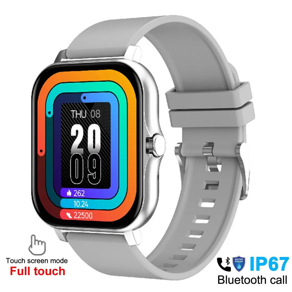 Smart Watch 2023: Men and Women Fitness Bluetooth Call Connected Watches, Waterproof, Smartwatch for Android & iOS - Reloje Inteligente Gray