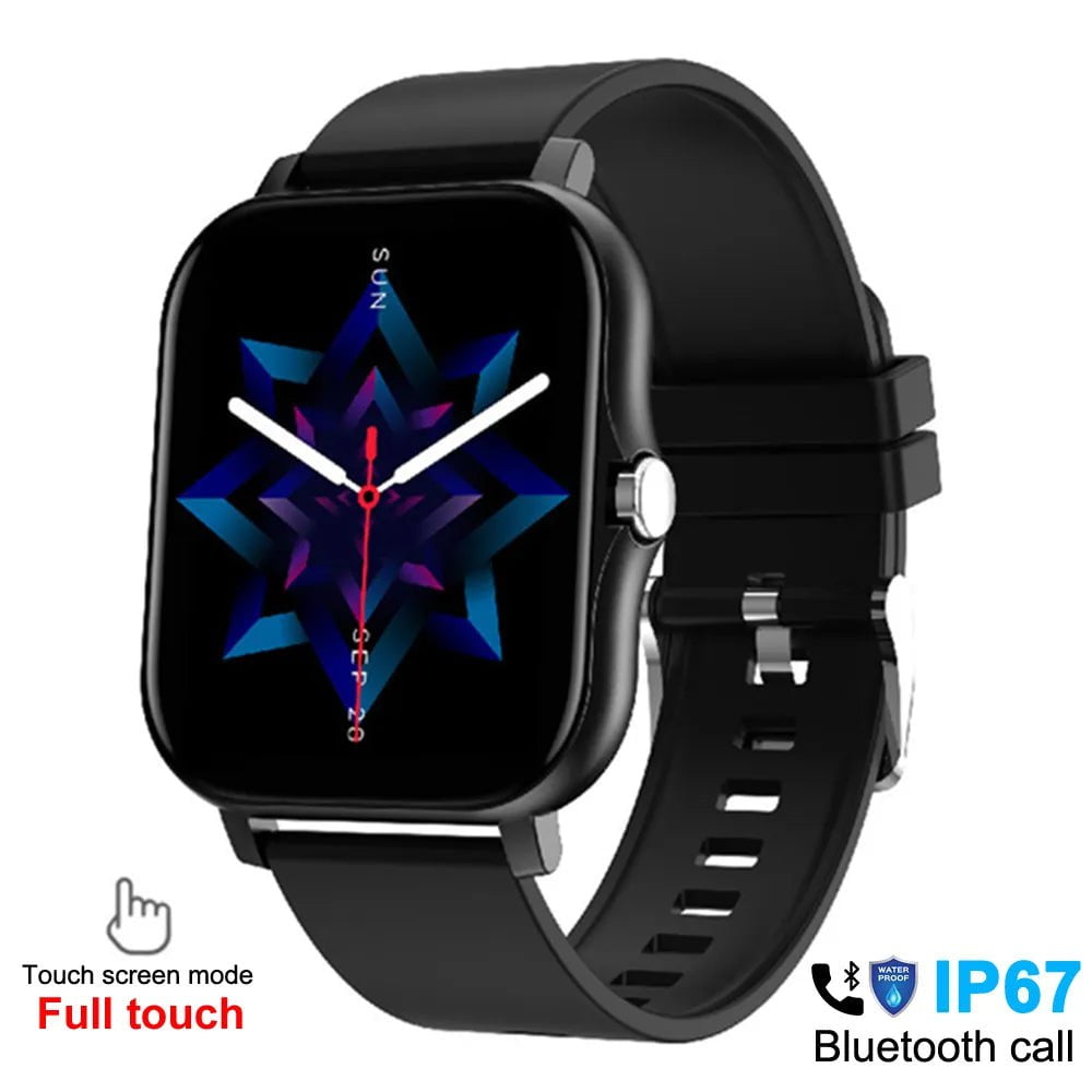 Smart Watch: Fitness Bluetooth Call Connected, Waterproof, Android & iOS Black