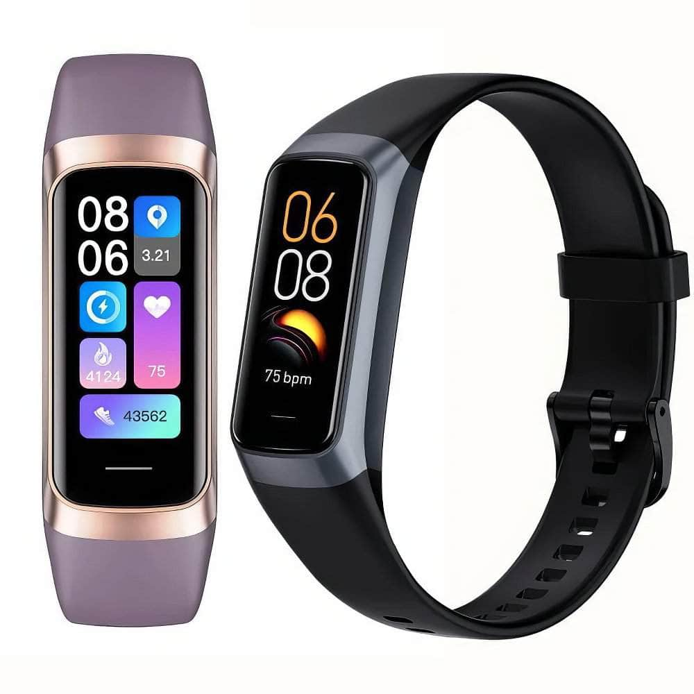 Smart Watch for Men and Women: 1.1 Inch Amoled, Heart Rate Monitor, Waterproof, Body Temperature Tracker Band