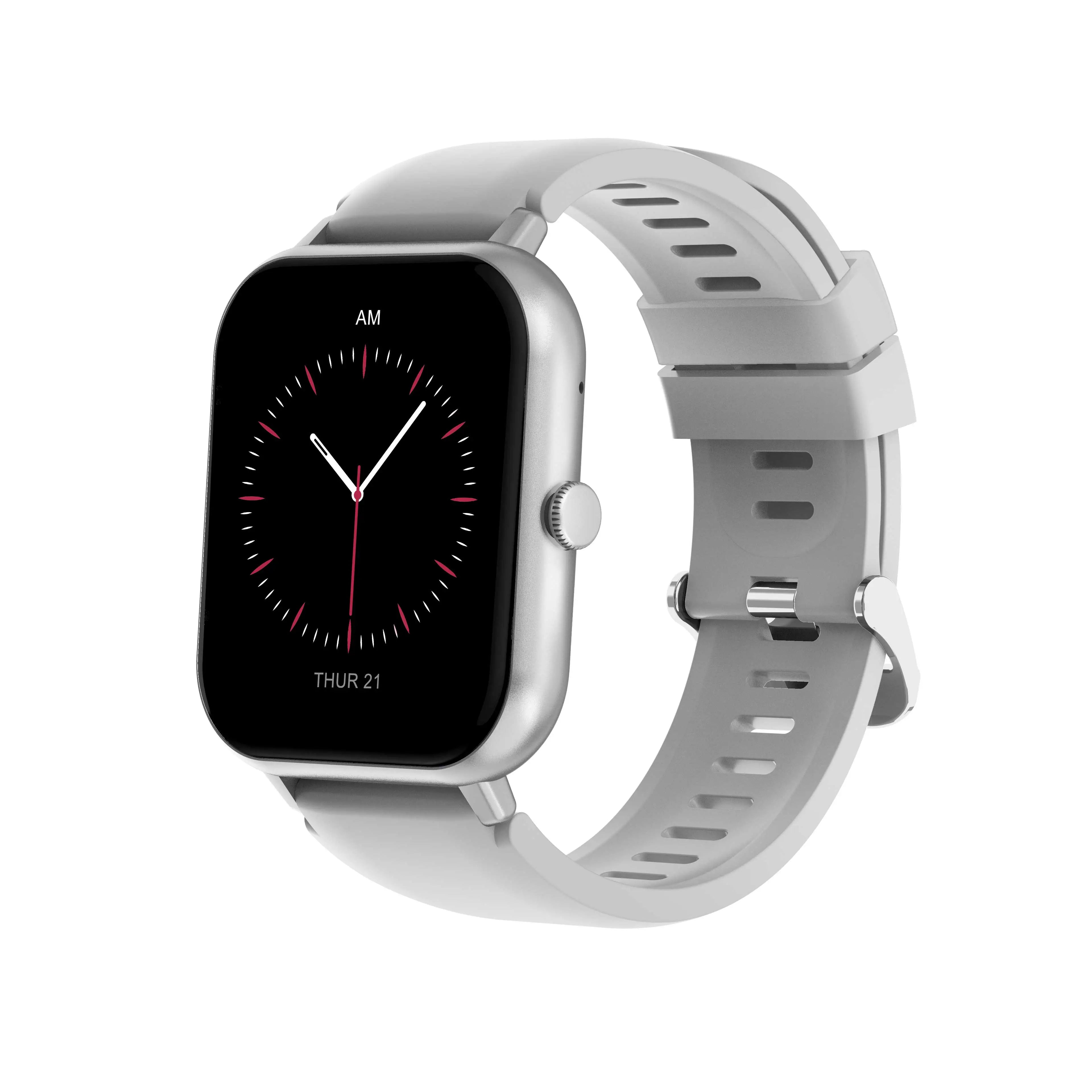 Smart Watch with Call Functions, Full Touch Screen, 100+ Sport Modes, Heart Rate & Sleep Monitoring Silver