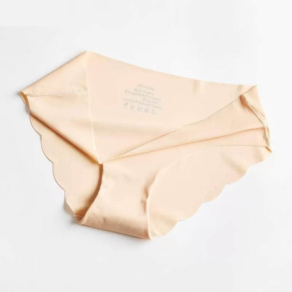 Soft Breathable Scalloped Trim Midi Panties