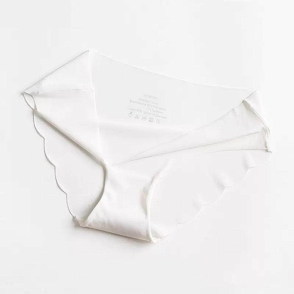 Soft Breathable Scalloped Trim Midi Panties