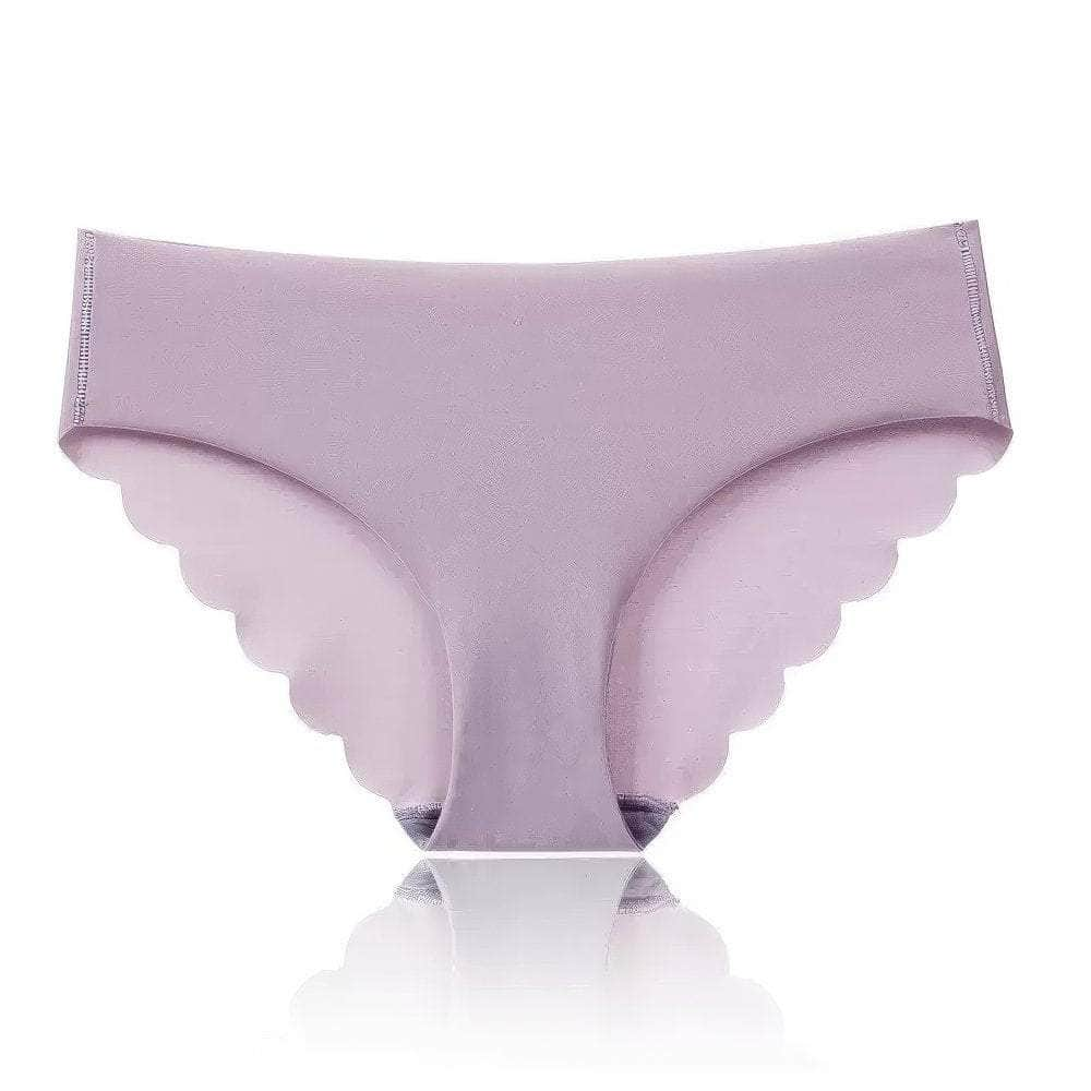 Soft Breathable Scalloped Trim Midi Panties