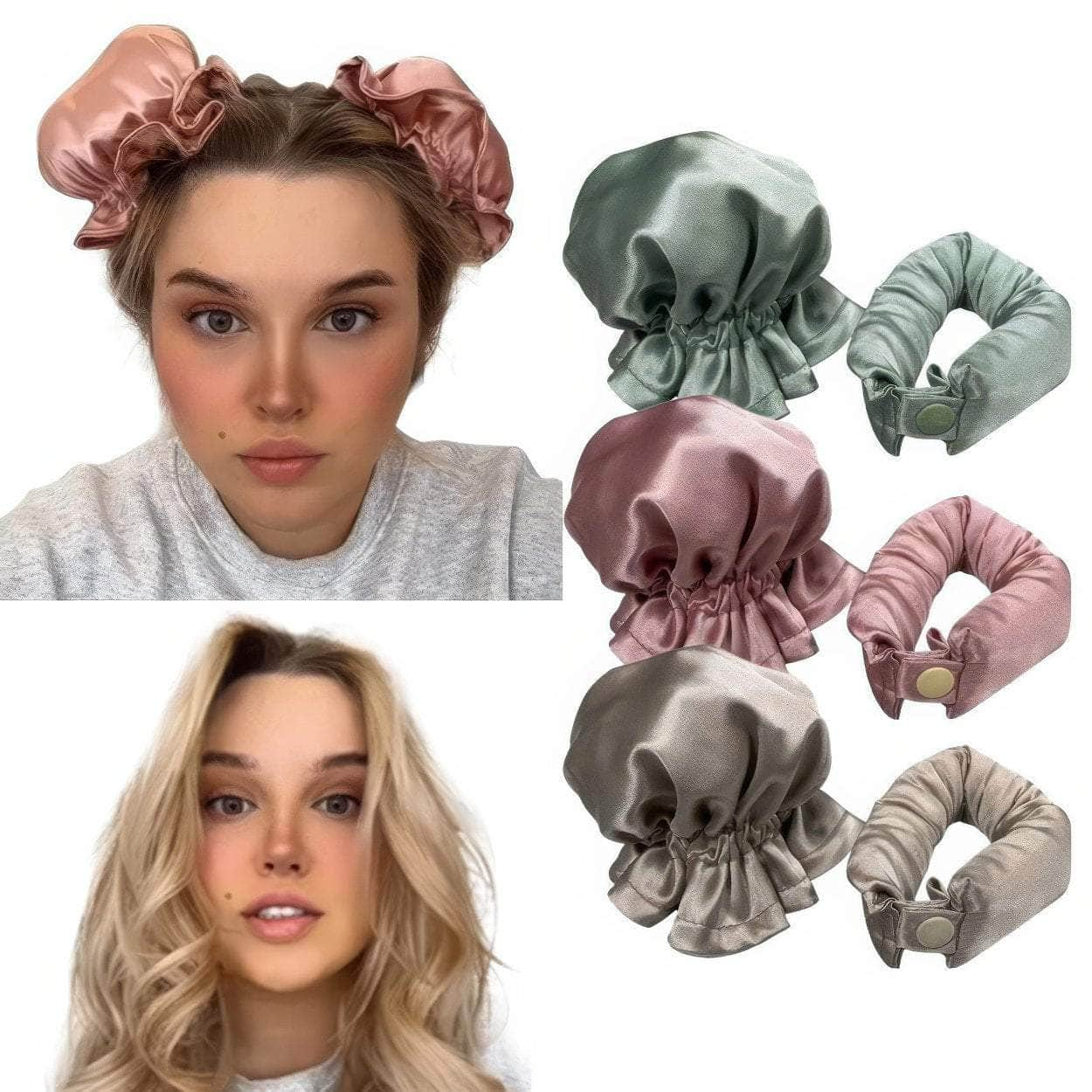 Soft Hair Rollers with a Sleeping Headband for Beautiful Waves