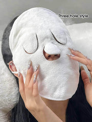 Soft Skin-Friendly Hot Compress Towel: Hanging Ear, Steam Heating, Cold Hot Compress Face Towel