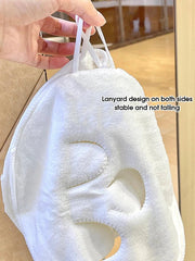 Soft Skin-Friendly Hot Compress Towel: Hanging Ear, Steam Heating, Cold Hot Compress Face Towel