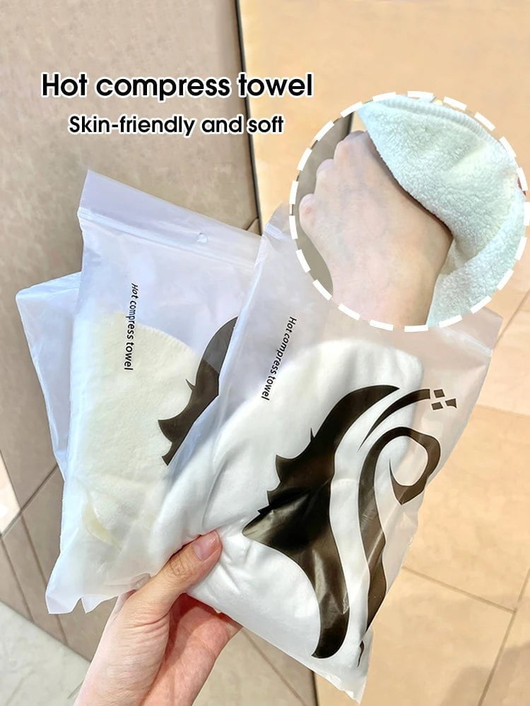 Soft Skin-Friendly Hot Compress Towel: Hanging Ear, Steam Heating, Cold Hot Compress Face Towel